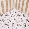 NoJo Disney Minnie Mouse My Happy Place Pink, Black, Gray, and White 100% Cotton Nursery Fitted Crib Sheet - 2 of 4