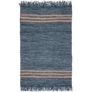 Vintage Leather W/ Fringes VTL702 Hand Woven Indoor Rugs - Safavieh - 1 of 4