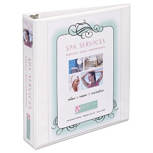 Avery Heavy-Duty Non Stick View Binder with DuraHinge and Slant Rings, 3 Rings, 1.5" Capacity, 11 x 8.5, White, (5404) - 1 of 4