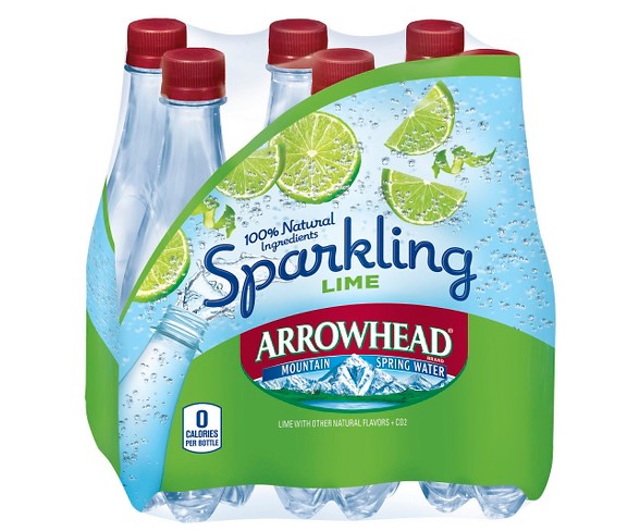 Arrowhead Brand Sparkling Mountain Spring Water Lime - 6pk/16.9 fl oz Bottles
