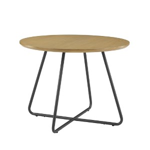 Okak Modern Wood Curved X-Base Round Dining Table Minimalist Style Ready-to-Assemble - 1 of 4