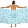 HAPPY BAY Men's Beach Swimwear Holidays Cover Up Summer Long Sarong Wrap Beachwear Vacation Cover-Up Lava Lava For Men One Size Blue, Tree - 4 of 4