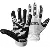 Battle Sports Finally Rich Adult Football Gloves - Black/White - 2 of 3