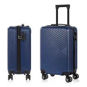 Oumilen Carryon 20" Hardside Suitcase ABS Spinner Luggage with Lock - Crossroad in Navy - 1 of 1