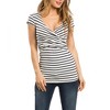 Clearlove Womens Maternity Shirts Short Sleeve Top Wrap V Neck Blouse Cross Over Fitted Nursing Tank Tops Summer Breastfeeding Tee 2025 - 3 of 4
