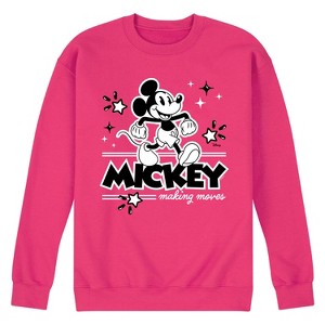 Men's - Disney - Mickey Mouse Making Moves Graphic Fleece Sweatshirt - 1 of 4