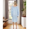 ADR Women's Cotton Nightgown, Long Sleeve Ruffled Poet's Sleep Shirt Vintage Night Dress Gown - 3 of 4