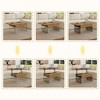 Lift-Top Coffee Table with Glass Legs, Modern Cocktail Table Sofa Side Table Storage Center Table, White/Black/Natural - ModernLuxe - 4 of 4