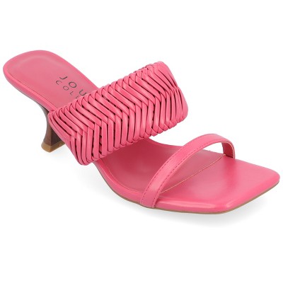 Journee Collection Women's Monyka Woven Slip On Pump