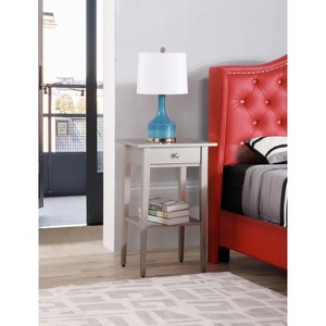 NicBex Modern Minimalist Wooden Nightstand with Drawer and Open Shelf Bedside Table End Table for Bedroom, Living Room - 1 of 4