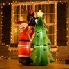 HOMCOM 6ft Christmas Inflatable Santa and Penguin Decorating a Christmas Tree, Outdoor Blow-Up Yard Decoration with LED Lights Display - 3 of 4