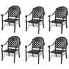 NicBex 2PC/4PC/6PC Outdoor Dining Chair,Patio Dining Chairs with Black Frame and Cushions,Aluminum Chairs Suitable for Patio,Garden,Black - 2 of 4