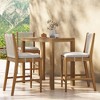 Nathan James (Set of 3) Kayden Outdoor Bar Stool Light Gray - 2 of 4