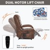 Dual Motor Infinite Position Lift Recliner Chair with Solid Wood Armrests, Heat Massage, and Heavy-Duty Motion Mechanism - 4 of 4