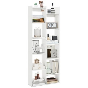 Tangkula 11-Tier Bookcase w/Anti-Tipping Kits Wood Display Shelf Tree-Shaped Bookshelf - 1 of 4