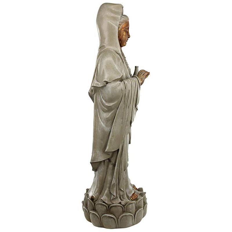 Design Toscano Goddess Guan Yin Standing on a Lotus Statue, 4 of 8