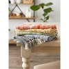 Design Imports  Braided Stripe Jacquard Fringe Table Runner, 15X72", Vintage Red - 2 of 4