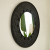 FONTOI Solea Hand Woven Black Bamboo Wall Hanging Circle Mirror Decorative Accent for Bedroom Living Room or Entryway, Black, 23.62"*23.62"*0.87" - 3 of 4