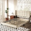Famapy Queen Size Upholstered Bed Frame with USB Ports & LED Headboard,TB117-Tested Fabric,Style+Safe,Multiple Headboard Styles,Bedroom Centerpiece - 2 of 4