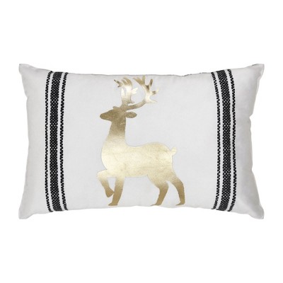 Wintergleam Reindeer Pillow 14x22 VHC Brands