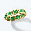 Pure Collection by Ross-Simons 1.70 ct. t.w. Lab-Grown Emerald Eternity Band in 18kt Gold Vermeil - 4 of 4