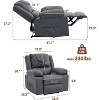 Oversized Massage Recliner Chair for Adults,PU Leather Recliner Chairs Single Sofa with Vibration Massage and Heating,Side Pocket for Living Room - 3 of 4