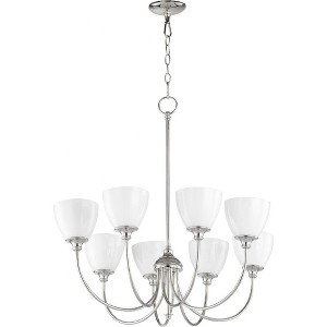 Quorum Lighting Celeste 8-Light Chandelier, 32 Width, 29 Height, Glass, Polished Nickel - 1 of 1