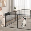 Costway 16 Panel 32" Height Pen Fence w/ Lock Indoor Outdoor Foldable Fencing Gate - 3 of 4