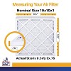 Filter King 10x10x1 Air Filter | 4-PACK | MERV 13 HVAC Pleated A/C Furnace Filters | MADE IN USA | Actual Size: 9.5 x 9.5 x .75" - 2 of 4