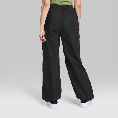 Women's Low-Rise Parachute Cargo Pants - Wild Fable