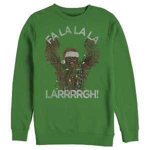 Men's Star Wars Christmas Chewie Fa La La Sweatshirt - 1 of 3