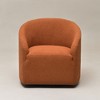 KINWELL Boucle Upholstered Swivel Barrel Accent Armchair - 4 of 4