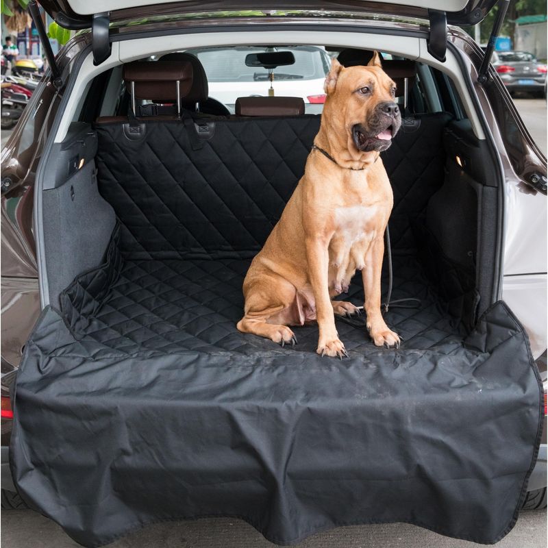 SUV Pet Cargo Liner Trunk Cover Waterproof Non-Slip Washable Material, Extra Long Size Universal Fit with Bumper Flap 80 x 52, 1 of 10