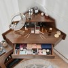 CAVINAS Makeup Vanity with Stool Adjustable Lighting Mirror Vanity Desk with Mirror Set Bedroom Furniture Vintage Vanity for Bedroom - 3 of 4
