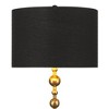 360 Lighting Harlowe Modern Glam Luxury 63" Tall Standing Floor Lamp Skinny Pole Metal Gold Finish Living Room Bedroom House Reading Drum Black Shade - 3 of 4