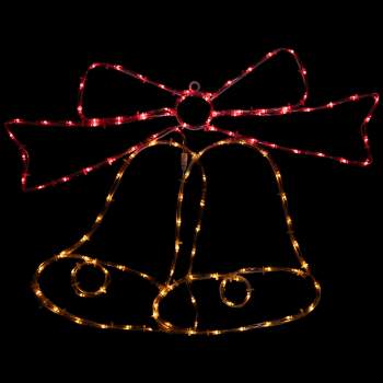 Northlight 16 Led Lighted Red Burlap Bow Christmas Decoration With Color  Changing Lights : Target