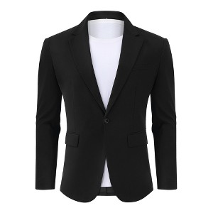 Clearlove Spring Autumn Men Blazer Casual Business Slim Fit Suit Jacket - 1 of 4