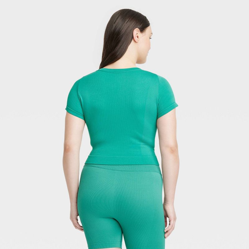 Women's Seamless Cropped Short Sleeve Top - All In Motion™, 5 of 10