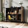 Famapy Modern Glass Display Cabinet with RGB LED Lights,Curio Cabinet,Sideboard Buffet Cabinet,for Living Room & Collection Room - 2 of 4
