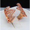 Maya Gold Plated Cubic Zirconia Wrap Ring Adjustable Women Ginger Lyne Collection - 2 of 4
