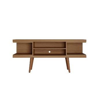 Utopia Splayed Wooden Legs and 4 Shelves TV Stand for TVs up to 50" - Manhattan Comfort