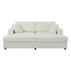 NicBex Oversized Corduroy Loveseat Chaise Sectional Sofa Bed - 2 Cup Holders & 2 Pillows for Living Room/Bedroom - 2 of 4