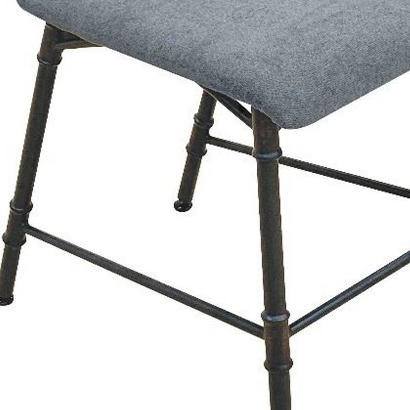 16&#34; Brantley Office Chair Gray Fabric/Gunmetal Finish - Acme Furniture, 5 of 8
