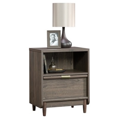 International Lux Nightstand with Open Drawer and Open Shelf - Fossil Oak - Sauder