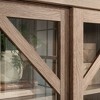 Sauder Dixon City 2 Door with Adjustable Shelves and Legal Hanging Files Brushed Oak: Pebbled White Accent, Safety-Tempered Glass, Metal Hardware - 3 of 4