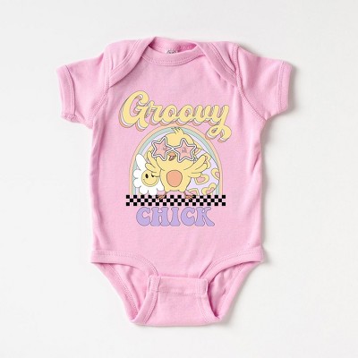 The Juniper Shop Groovy Easter Chick Baby Bodysuit