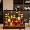 LED Lighted Liquor Bottle Display Shelf Bar Display Shelf, DIY Illuminated Bottle Shelf with App & Remote Control Freestanding Holding Bottles for Home Bar, Party - 2 of 4