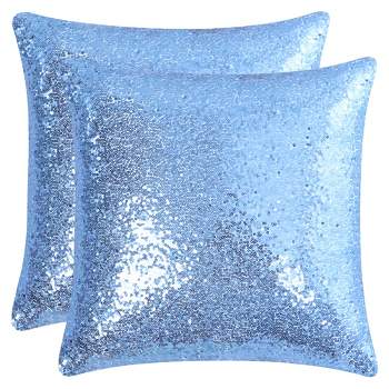 PiccoCasa Decors Sequin Pillow Covers Shiny Sparkling Comfy Satin Cushion Covers