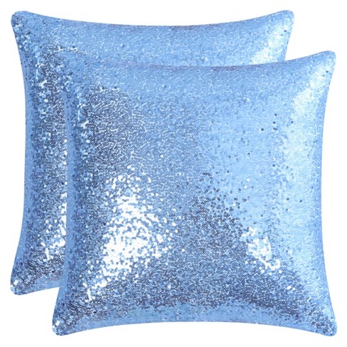 Piccocasa Decors Sequin Pillow Covers Shiny Sparkling Comfy Satin