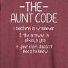 Women's - Instant Message - The Aunt Code Lightweight French Terry Wide Neck Long Sleeve Graphic Shirt - 2 of 4